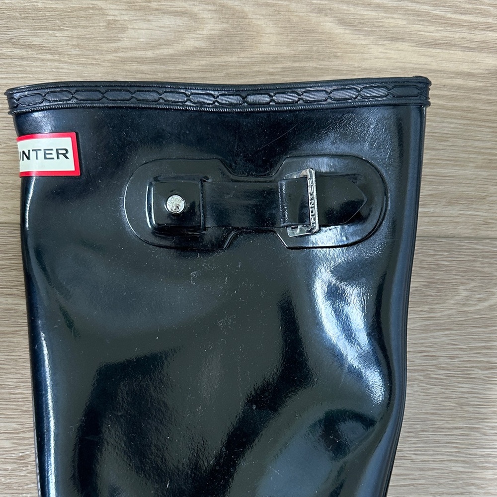 Hunter Glossy Black Rain Boots - Picture 4 of 10